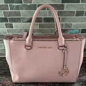 Michael Kors Kellen Saffiano Leather Satchel Bag, Blossom